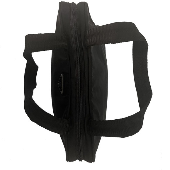 Prada Tessuto Black Satchel Casual Tote Office School Book Bag Medium - Picture 6 of 16